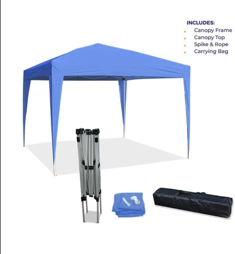 10' X 10' Canopy Tent Gazebo with Dressed Legs, White