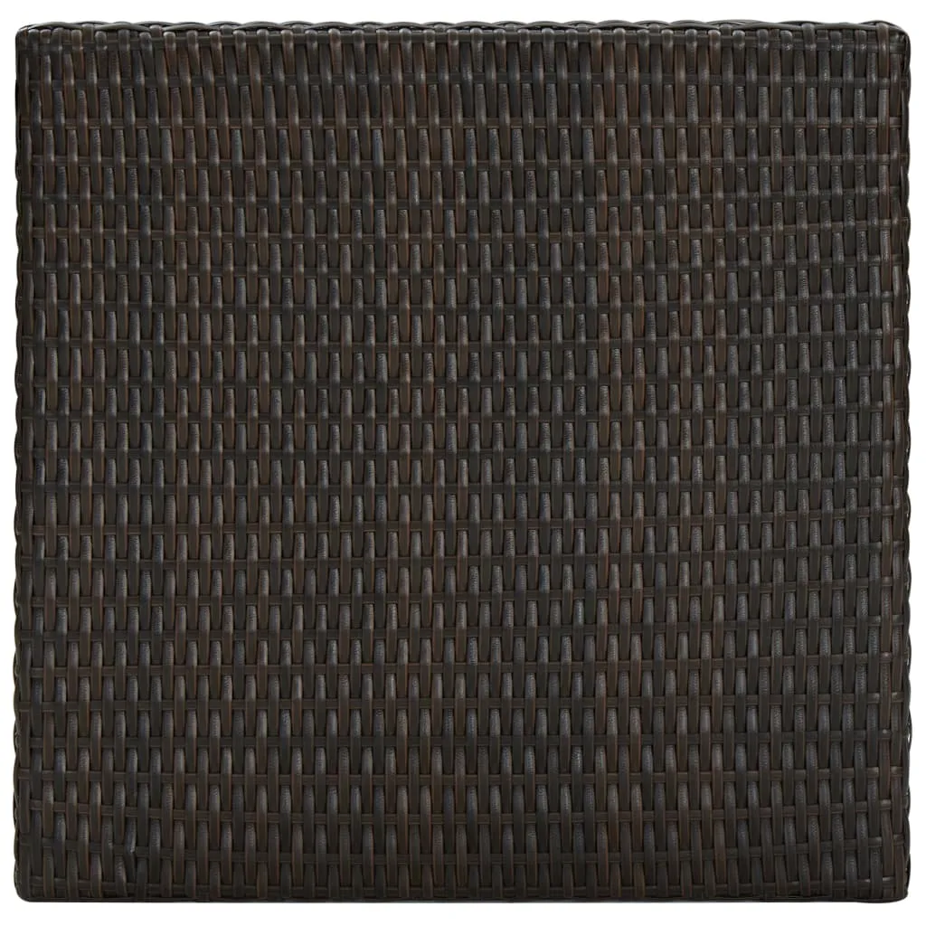 3 Piece Garden Bar Set with Cushions Poly Rattan Brown
