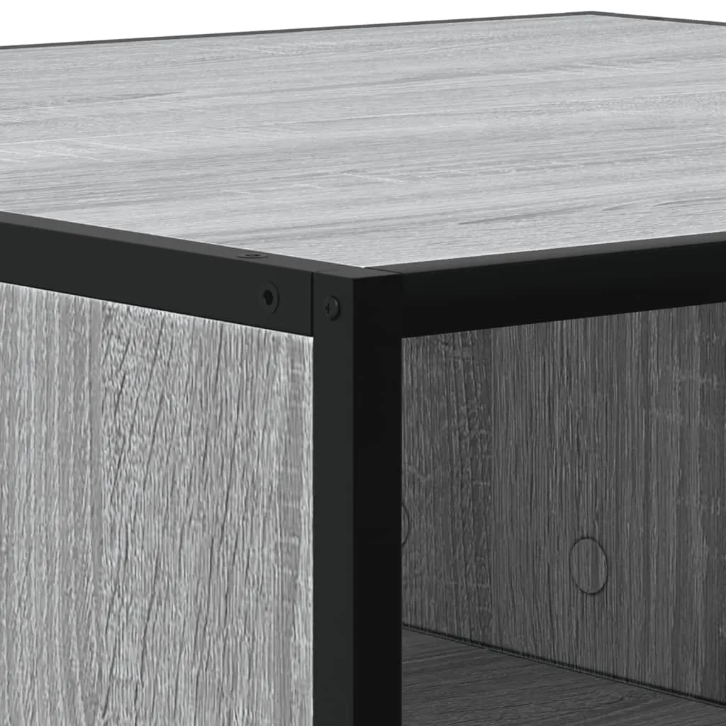 Coffee Table Grey Sonoma 60.5x60.5x30 cm Engineered Wood and Metal