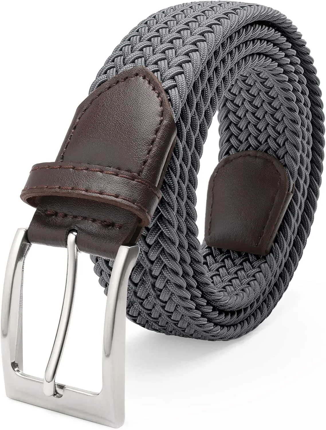 FAIRWIN Elastic Braided Stretch Mens Golf Casual Jeans Belts Woven 1 3/8" Nylon Work Belts for Men Pants Shorts