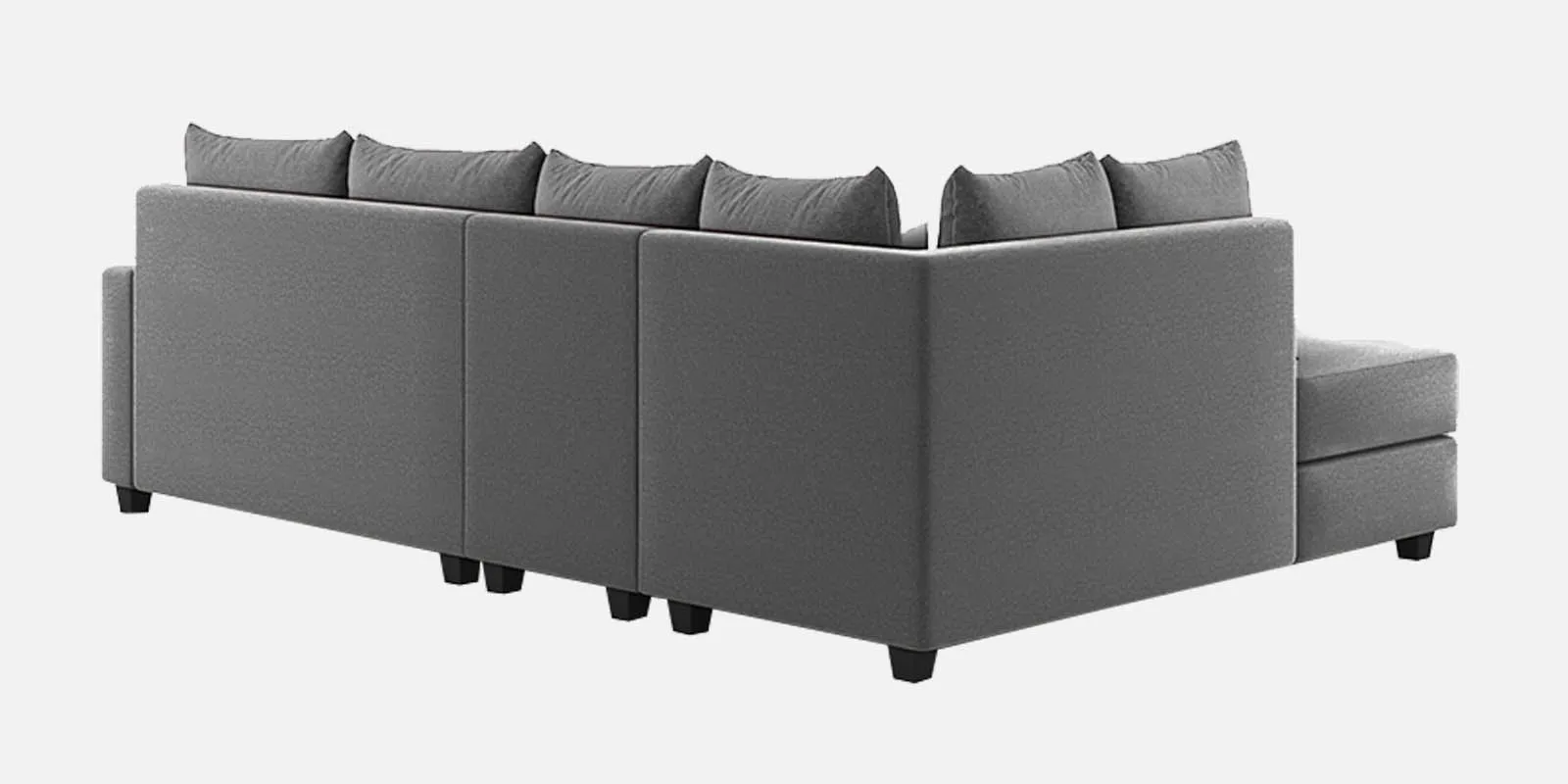 Ginny Fabric RHS Sectional Sofa (3 Lounger) Charcoal Grey Colour