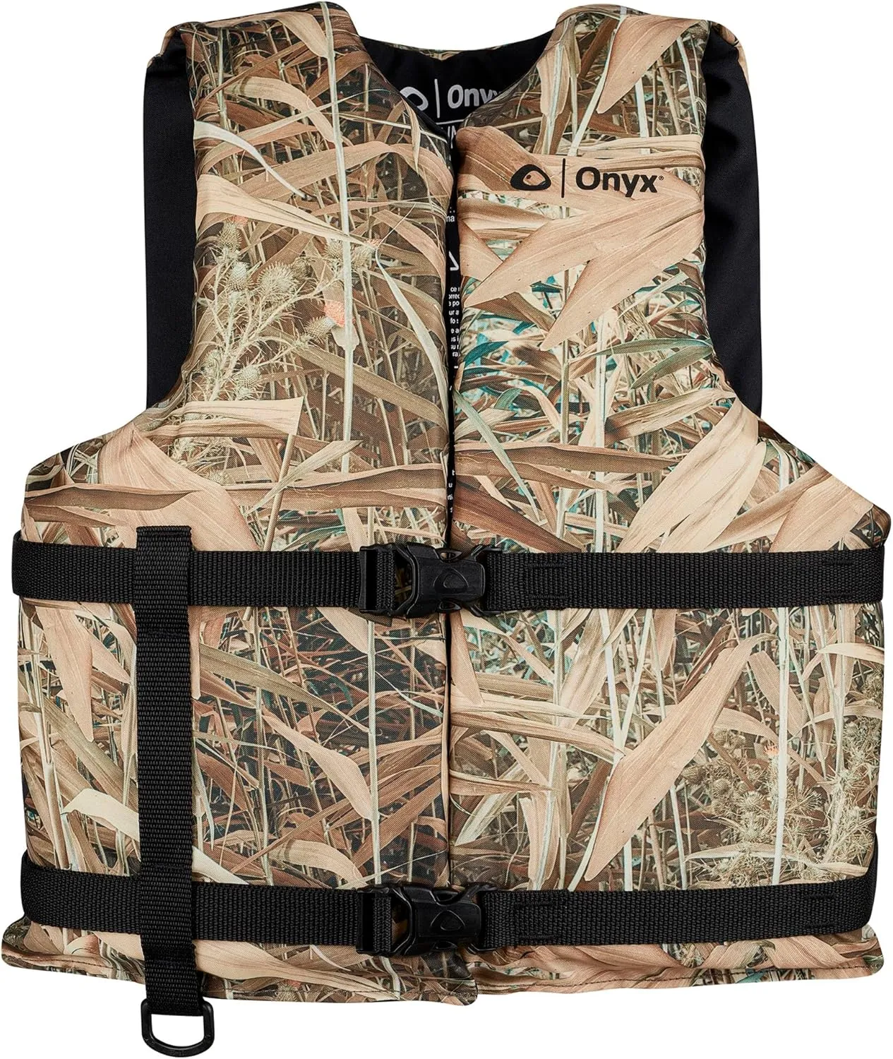 ONYX General Purpose Coast Guard Approved Boating Life Jacket Oversize, Marsh Camo