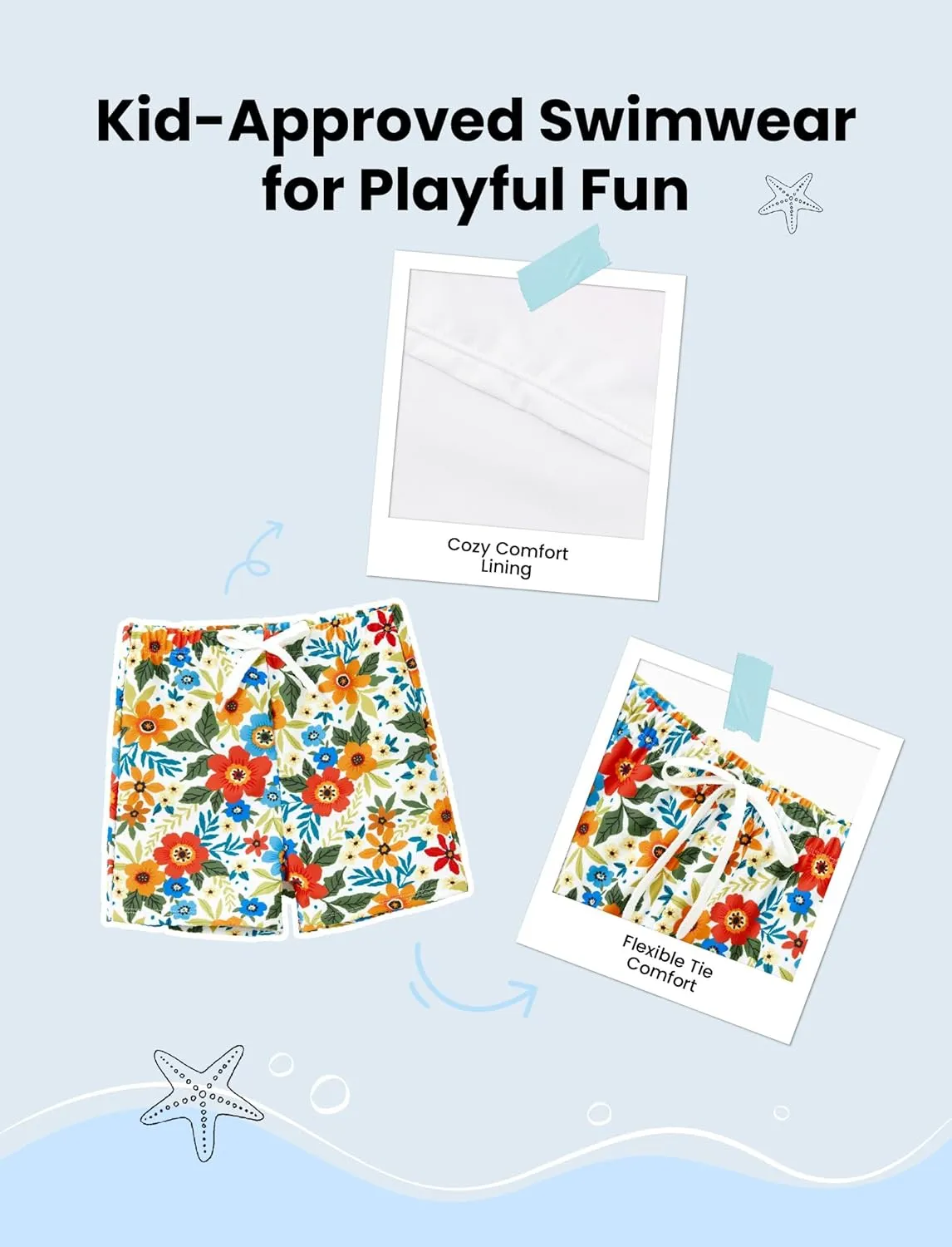 PATPAT Family Matching Swimwear Floral Pattern Tankini Swimsuits and Swim Trunks