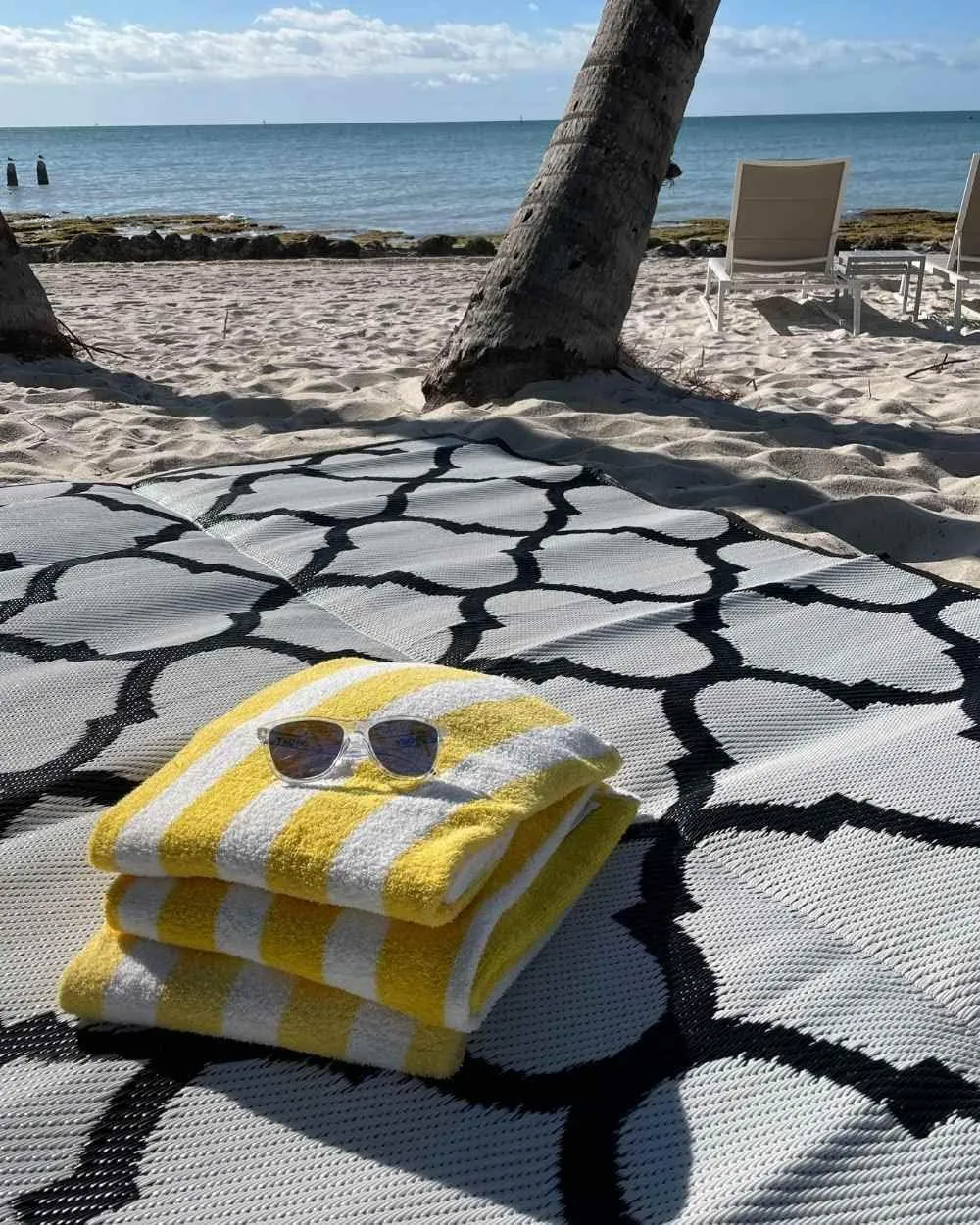 Premium Outdoor RV Patio Mat  Extra Thick 5mm Recycled Polypropylene Rug  Heavy-Duty, Waterproof, Reversible  Luxury Mat for Camping, Beach, Deck, Campsite