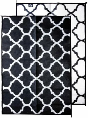 Premium Outdoor RV Patio Mat  Extra Thick 5mm Recycled Polypropylene Rug  Heavy-Duty, Waterproof, Reversible  Luxury Mat for Camping, Beach, Deck, Campsite