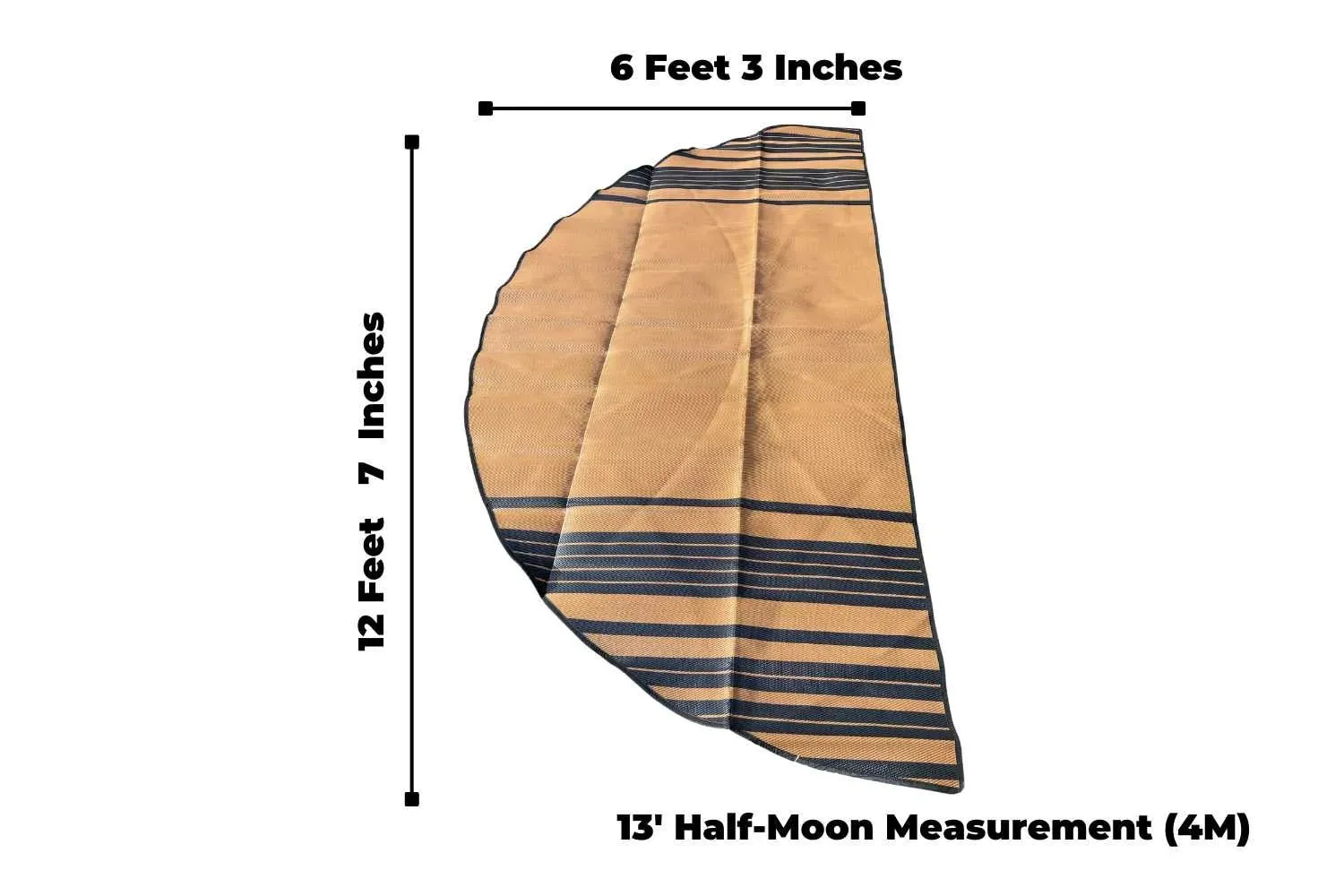 Striped Bell Tent Floor Matting Cover | 13' (4M) Size