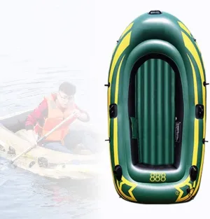TEmkin Inflatable Kayak 4 Person Inflatable Boat Folding PVC Inflatable Canoe 260Kg Load Bearing with 2 Paddle Mounts for Fishing Diving