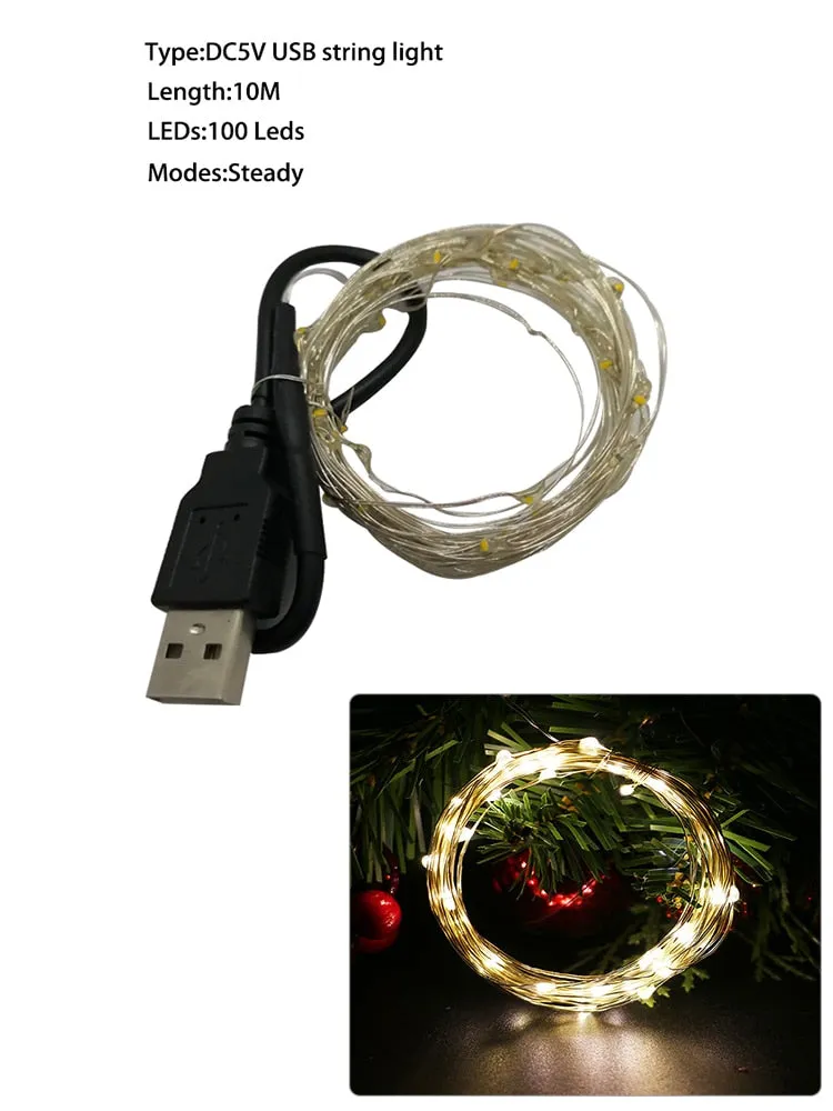 Versatile USB Fairy Lights: Perfect for Tents, Gazebos, and Home Decor for Christmas, New Year, and Other Festivities