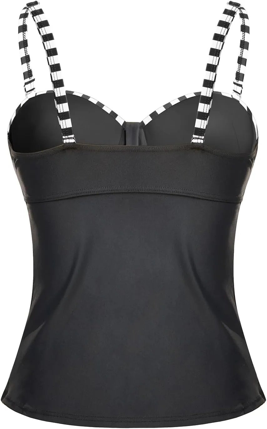 Women's Underwire Tummy Control Swimsuit Top with Push Up - No Bottom Included