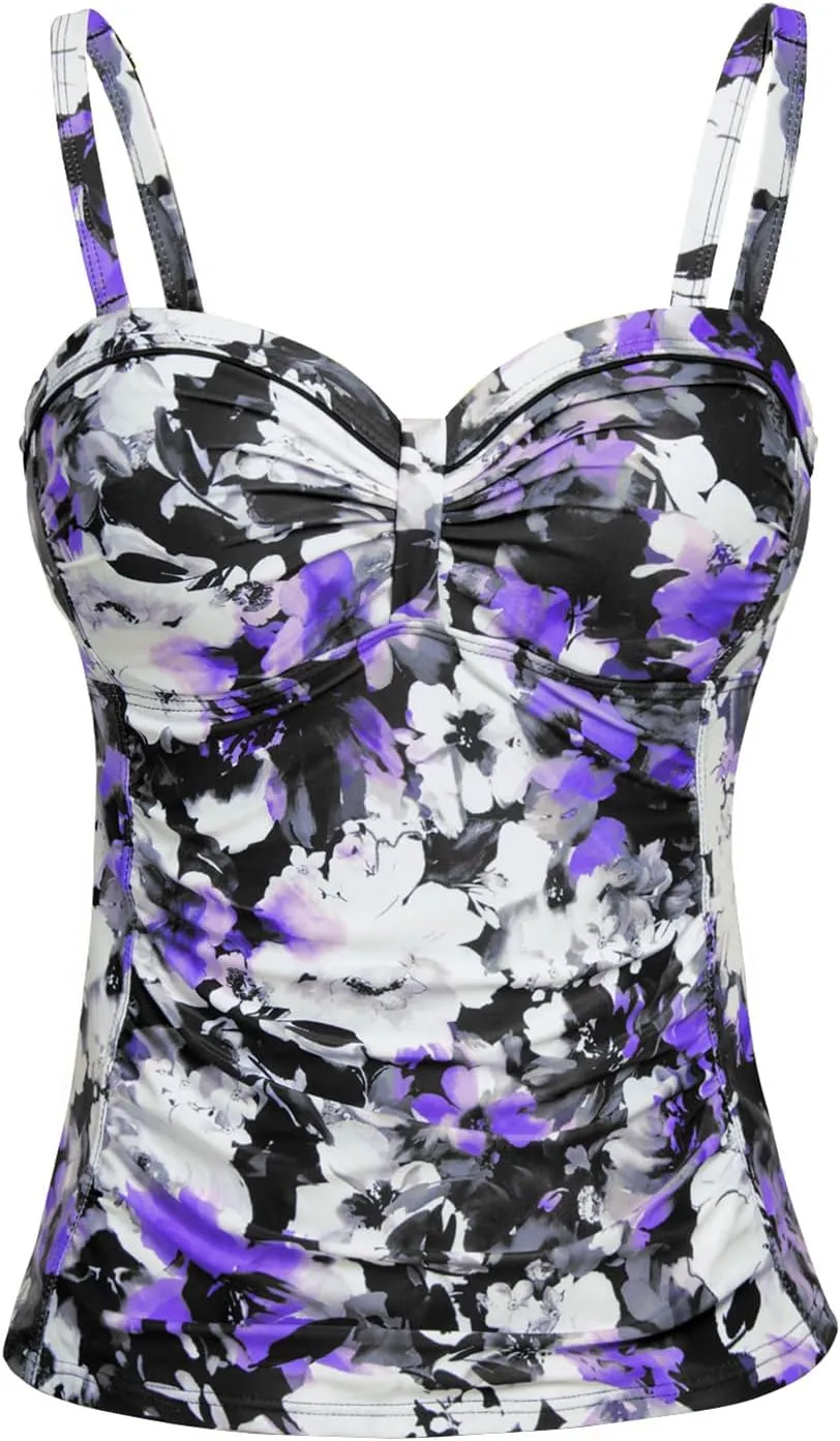 Women's Underwire Tummy Control Swimsuit Top with Push Up - No Bottom Included