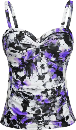 Women's Underwire Tummy Control Swimsuit Top with Push Up - No Bottom Included