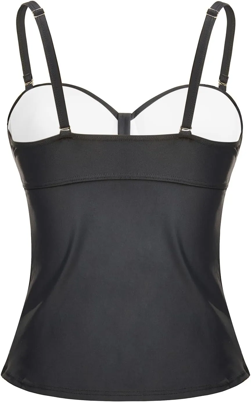Women's Underwire Tummy Control Swimsuit Top with Push Up - No Bottom Included